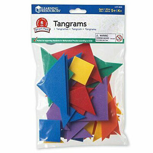 Picture of Learning Resources Tangrams, 4 colours, Bag of 6