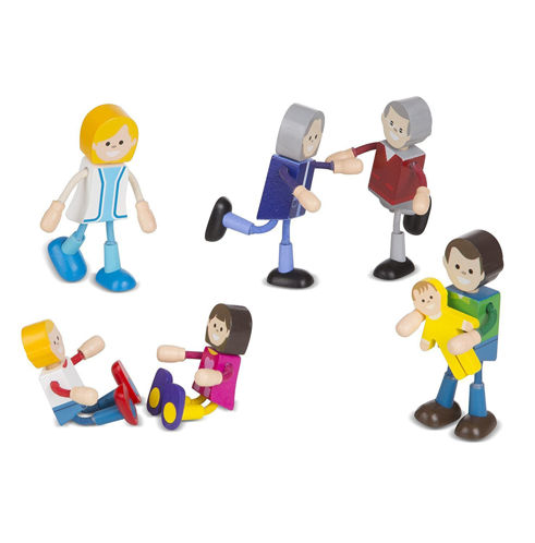 Picture of Wooden Flexible Figures Family