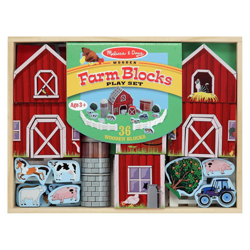 Picture of Farm Blocks Wooden Play Set