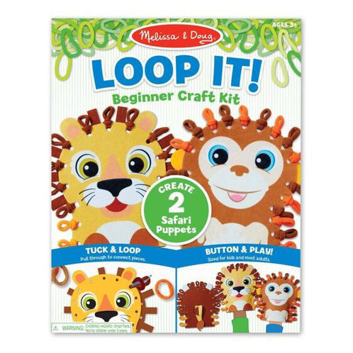 Picture of Loop It! Safari Puppets Beginner Craft Kit