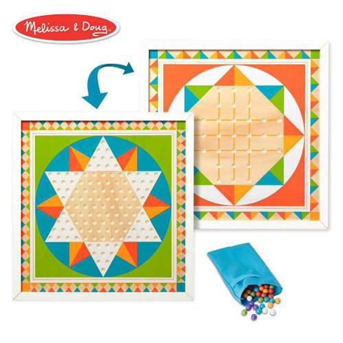 Picture of Wooden Solitaire & Chinese Checkers