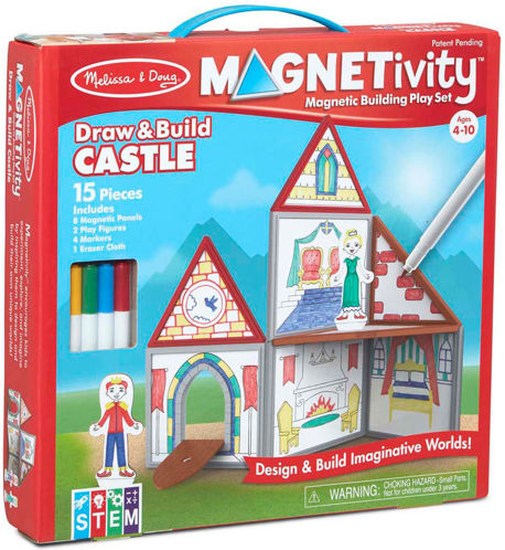 Picture of Magnetivity Magnetic Building Play Set - Draw & Build Castle