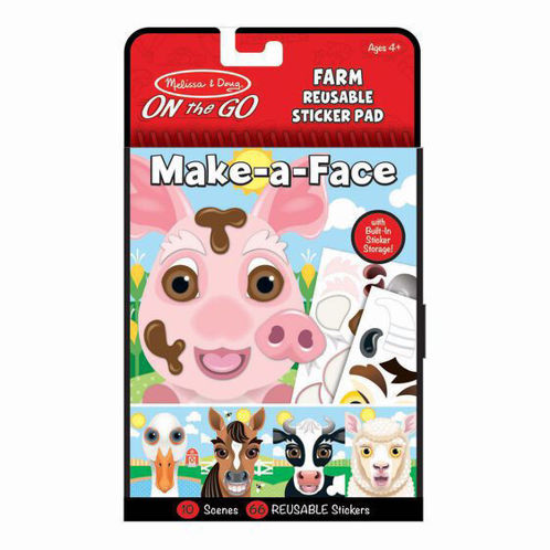 Picture of Make-a-Face Farm Reusable Sticker Pad