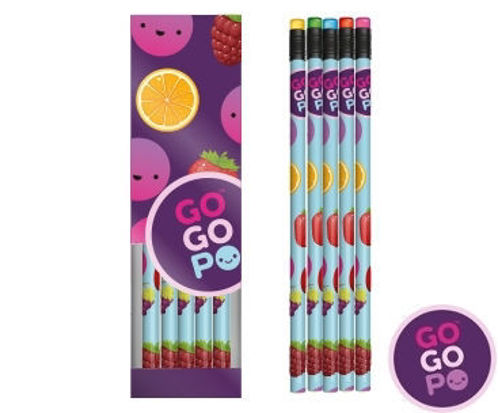 Picture of GoGoPo Scented Pencils 5pk Owl Sharpener/Eraser