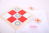 Picture of Noughts and Crosses with pouch - Wooden mini Board Games - BigJigs