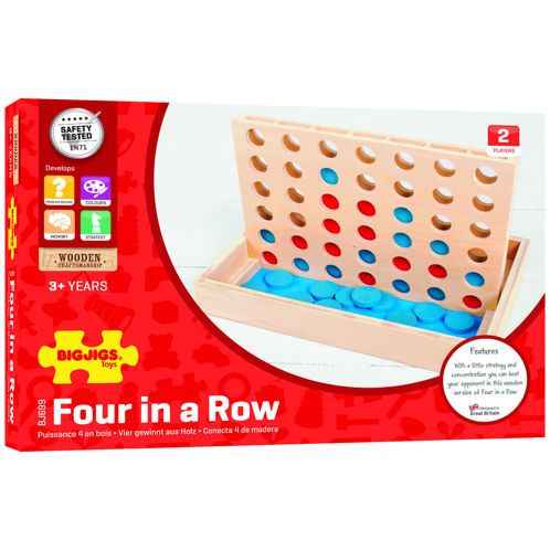Picture of Four in a Row - Board Game - Wooden - BigJigs