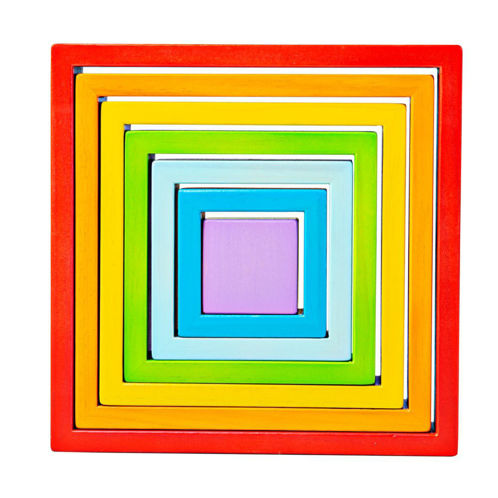 Picture of Wooden Stacking Square - Stacking Toys - Baby Play - Wooden Toys - BigJigs