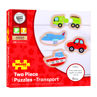 Picture of Two Piece Puzzles - Transport - Wooden Puzzle - BigJigs