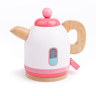 Picture of Wooden Pink Kettle - Pretend Toy - BigJigs