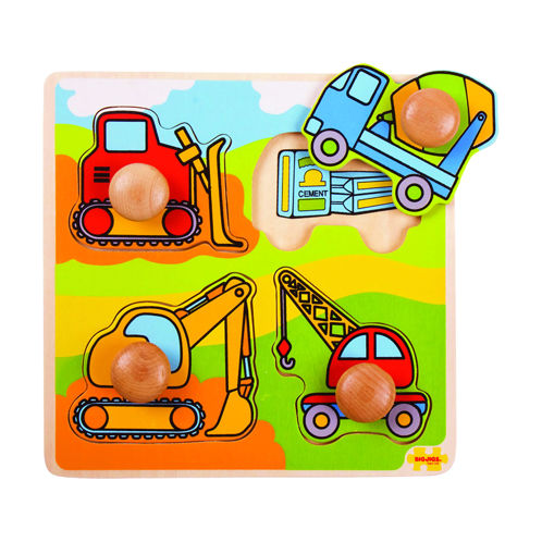 Picture of My First Peg Puzzle Construction - Wooden Puzzle - BigJigs