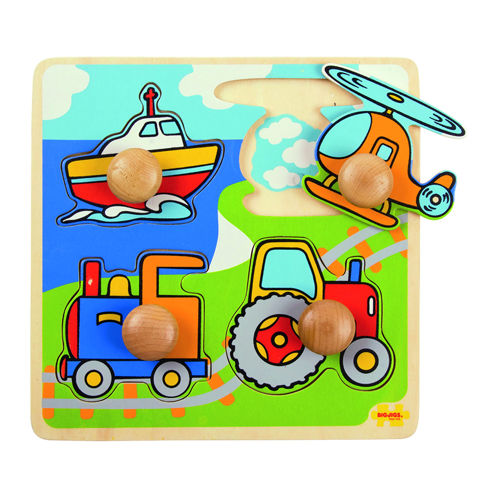 Picture of My First Peg Puzzle Transport - Wooden Puzzle - BigJigs