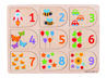 Picture of Picture and Number Matching Puzzle - Wooden Puzzle - BigJigs