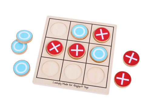 Picture of Noughts and Crosses - Wooden Board Games - BigJigs
