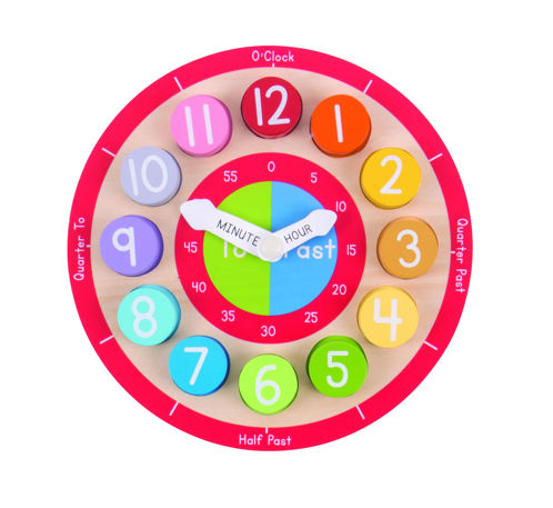 Picture of Teaching Clock - Wooden Educational Toys - Teaching Time - BigJigs