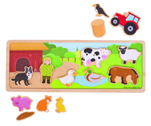 Picture of Magnetic Board - Farm - Wooden Educational Toys - BigJigs