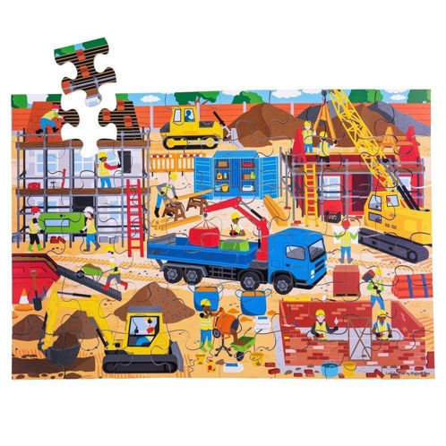 Picture of Construction Site Floor Puzzle 48 pieces - Puzzles - BigJigs