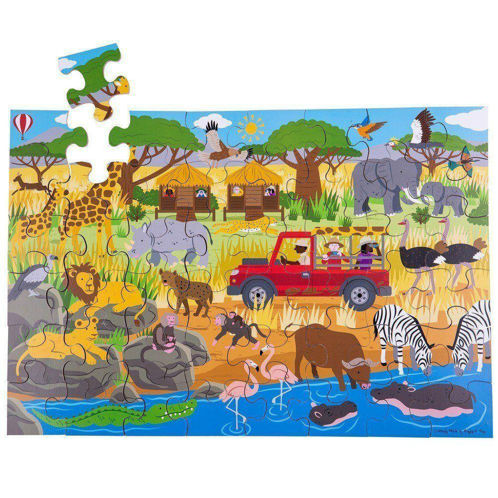 Picture of African Adventure Floor Puzzle (48 pieces) - Puzzles - BigJigs