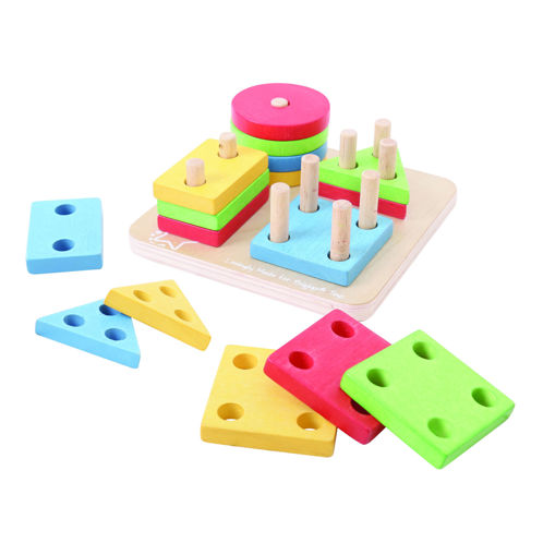Picture of Four Shape Sorter  - Educational Wooden Toys - BigJigs