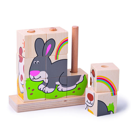 Picture of Stacking Blocks - Pets - Educational Wooden Toys - BigJigs