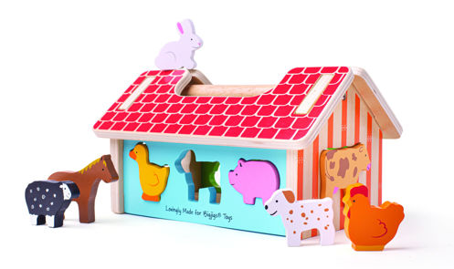 Picture of Farmhouse Sorter - Wooden Educational Toys - BigJigs