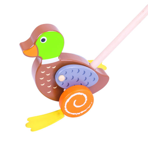 Picture of Duck Push Along - Baby Play - Baby Toy - BigJigs