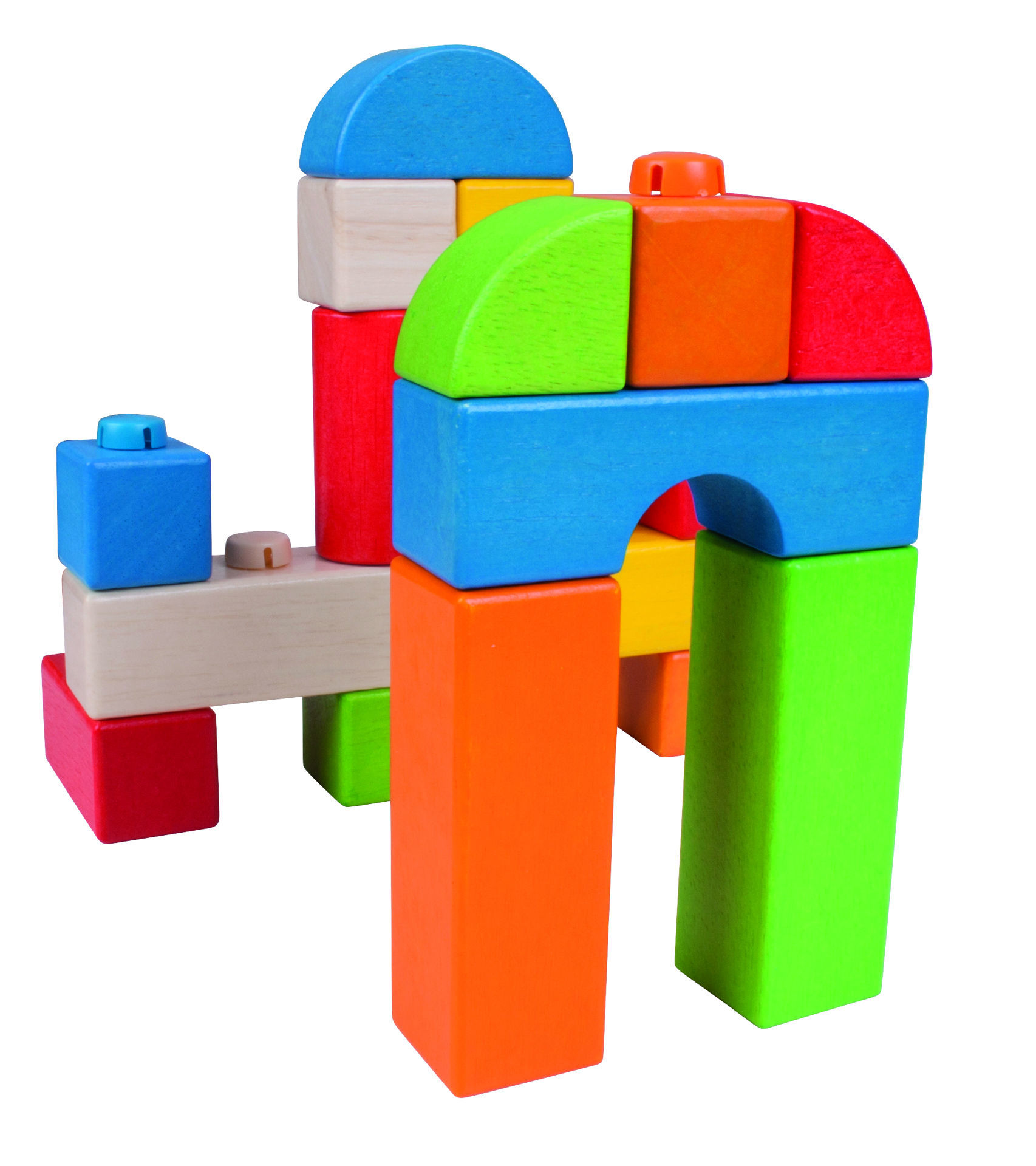 Click Blocks Colored 100 pieces Educational Toys Wooden Blocks