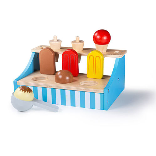 Picture of Ice Cream Stand - Wooden Pretend Toys - BigJigs