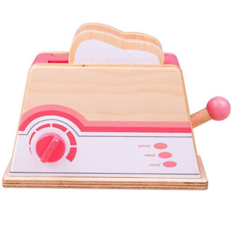 Picture of Pink Toaster - Wooden Pretend Play - BigJigs