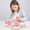 Picture of Pink Tea Tray - Wooden Pretend Play - BigJigs
