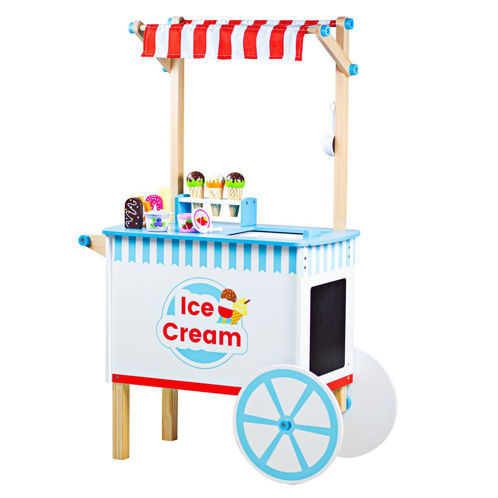 Picture of Ice Cream Cart - Wooden Pretend Play - BigJigs