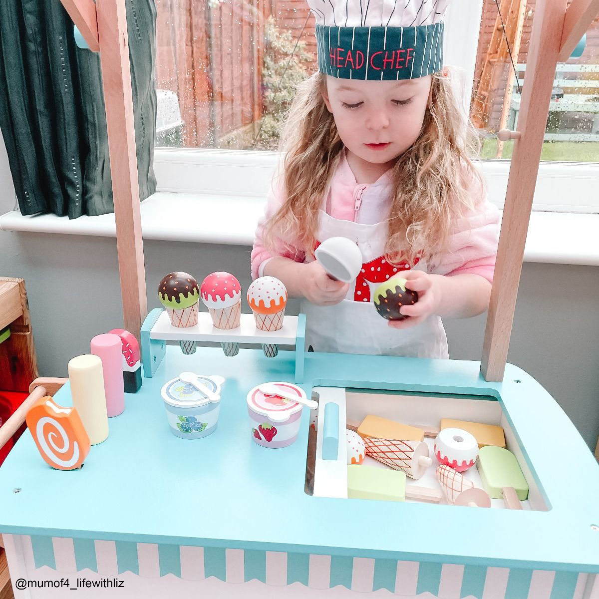 Ice Cream Cart Wooden Pretend Play BigJigs Shop Kids Toy Online Little Thinker