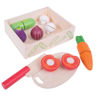Picture of Cutting Veg Crate - Wooden Play Food - BigJigs