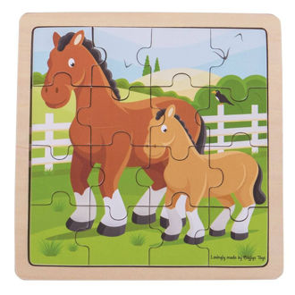 Picture of Horse & Foal Puzzle - Wooden Puzzle - BigJigs