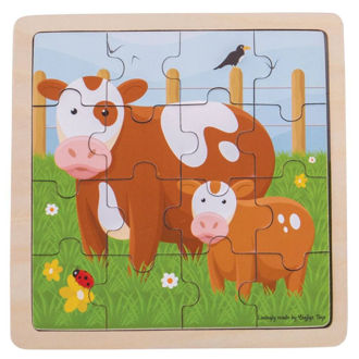 Picture of Cow & Calf Puzzle - Wooden Puzzles - BigJigs