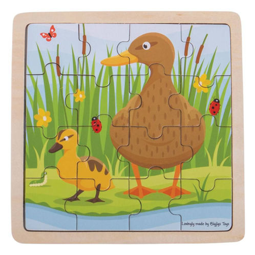Picture of Duck & Duckling Puzzle - Wooden Puzzles - BigJigs