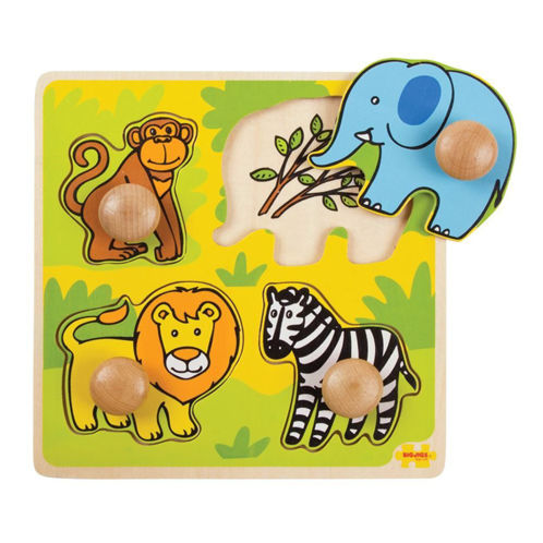 Picture of My First Peg Puzzle - Safari - Wooden Puzzle - BigJigs