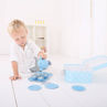 Picture of Blue Polka Dot Tin Tea Set - Pretend Play Set - Kitchen Toys - Tea Party - BigJigs