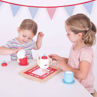 Picture of Wooden Colorful Tea Tray - Wooden Pretend Play - BigJigs