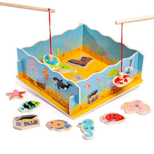 Magnetic Fishing Game with Base - Wooden Games - BigJigs