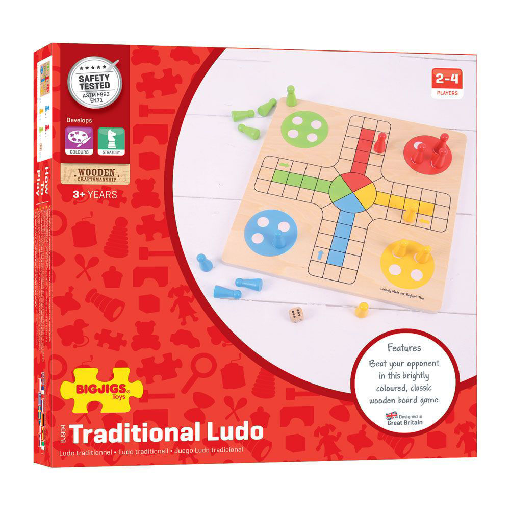 Traditional Ludo - Wooden Board Games - BigJigs | Shop Kids Toy Online