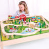 Picture of Services Train Set and Table - Wooden Train Set - BigJigs
