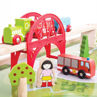 Picture of Services Train Set and Table - Wooden Train Set - BigJigs