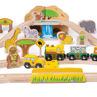 Picture of Safari Train Set - Wooden Train Sets - BigJigs