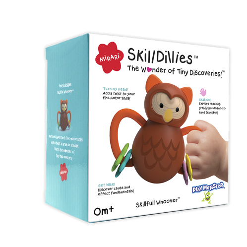Picture of Skilldillies - Owl - Baby Toys - Rattle - Skills - Play Monster