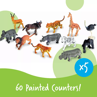 Picture of Jungle Animal Counters - 60 Pieces