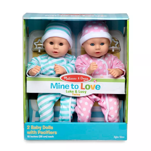 Picture of Mine to Love Twins Luke & Lucy Dolls - melissa & doug