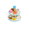 Picture of Cake stand with 9 Cakes - Wooden Pretend Toys - BigJigs