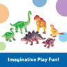 Picture of Learning Resources Jumbo Dinosaurs, Mommas and Babies, T-Rex, Stegosaurus, and Brachiosaurus, 6 Animals