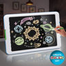 Picture of Discovery Kids Neon Glow Drawing Easel w/ 6 Color Markers, Built-in Kickstand/Wall Mount, 5 Light Modes, Easy Clean/Washable, Wide Screen