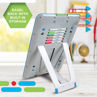 Picture of Discovery Kids Neon Glow Drawing Easel w/ 6 Color Markers, Built-in Kickstand/Wall Mount, 5 Light Modes, Easy Clean/Washable, Wide Screen
